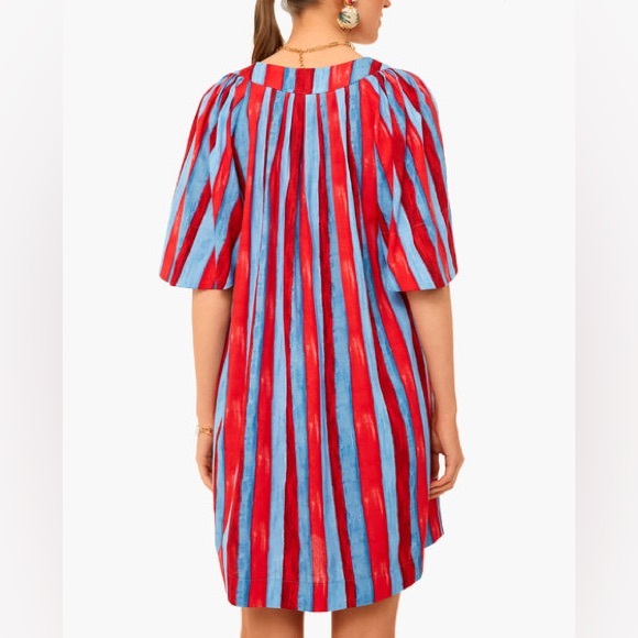 Tuckernuck Pomander Place Painterly Stripe Finley Flutter Sleeve Dress - Picture 2 of 14